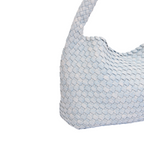 Signature Weave – Denim Shoulder Bag – Sky Blue