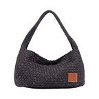 Signature Weave – Denim Shoulder Bag – Sky Blue