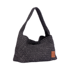 Signature Weave – Denim Shoulder Bag – Sky Blue