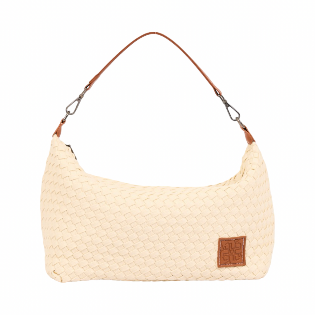 Signature Weave – Denim Hobo – White