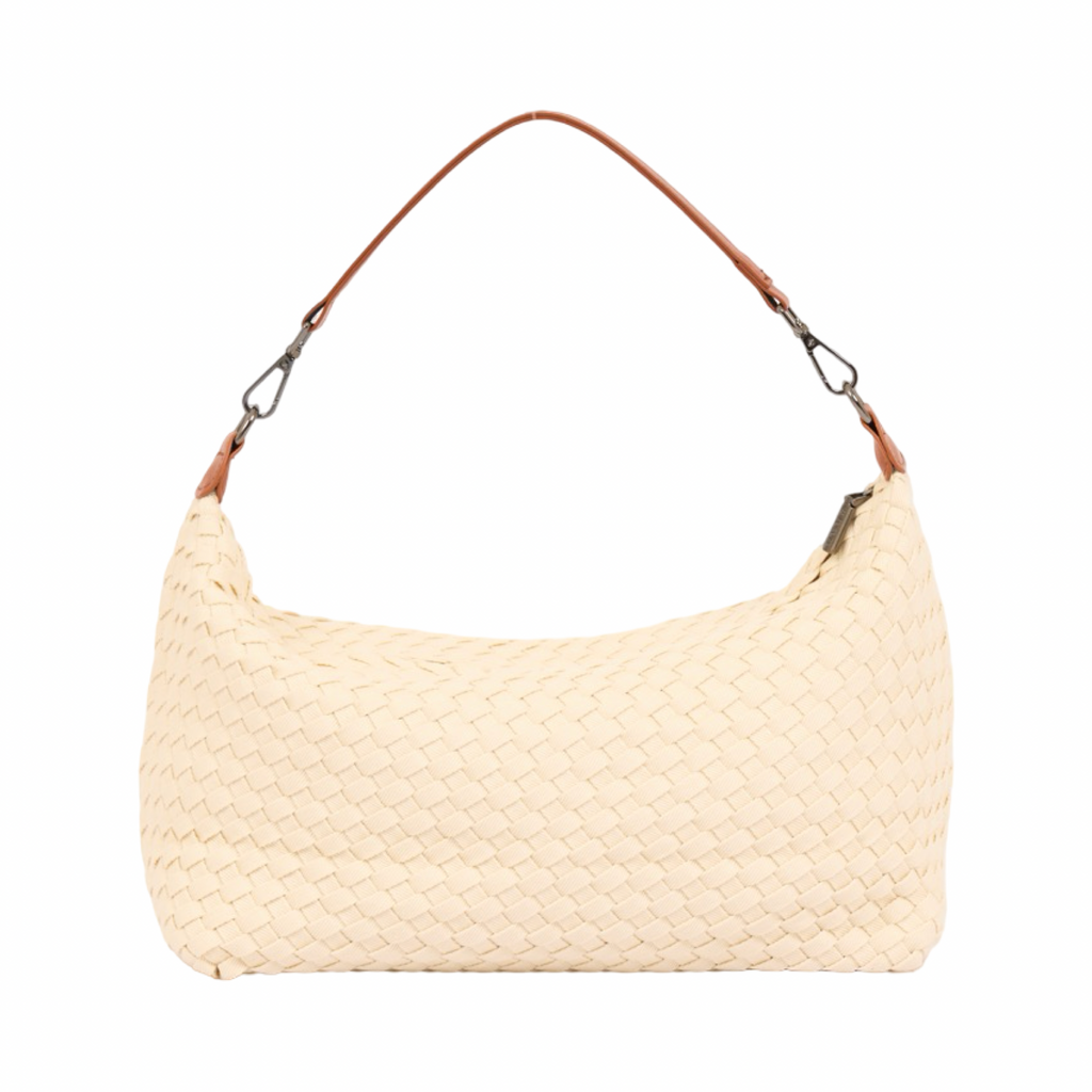 Signature Weave – Denim Hobo – White