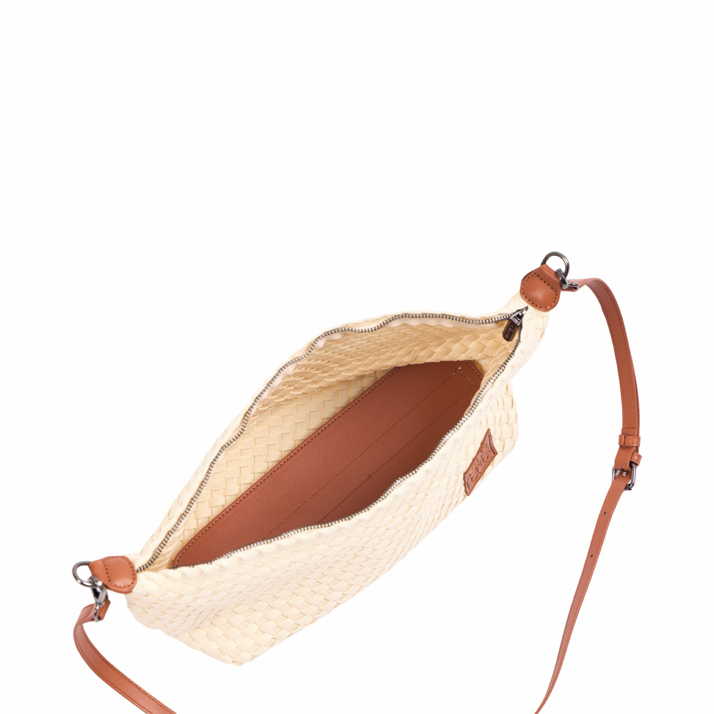 Signature Weave – Denim Hobo – White