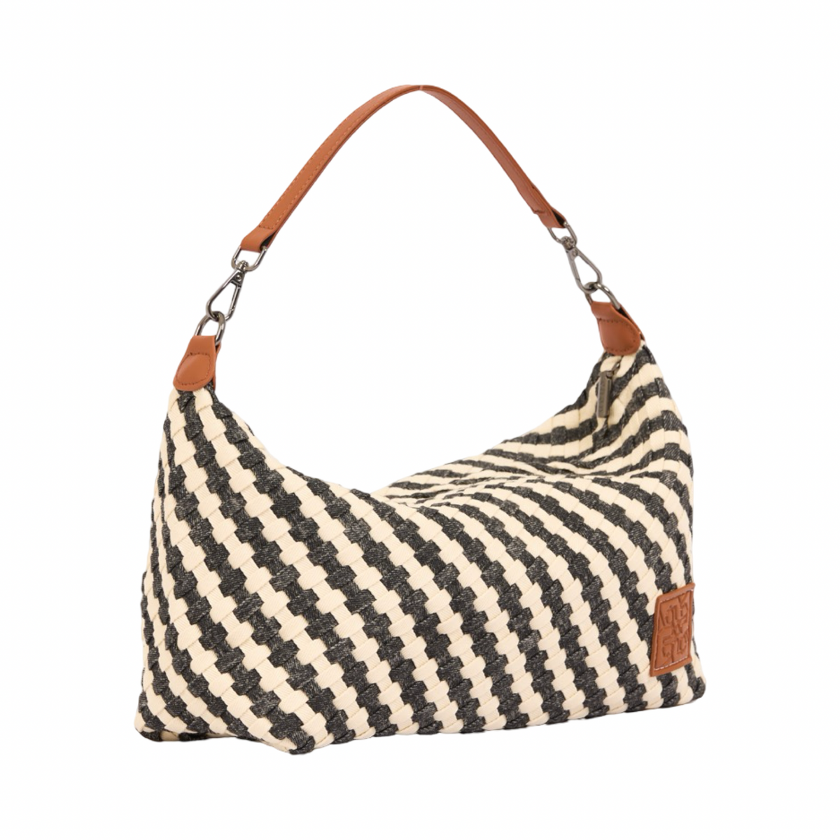Signature Weave – Denim Hobo – Black/White