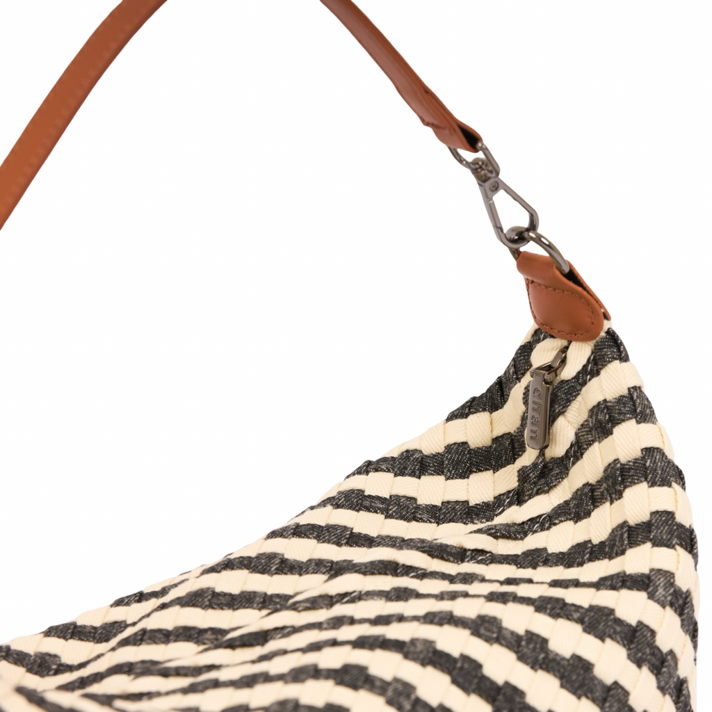 Signature Weave – Denim Hobo – Black/White