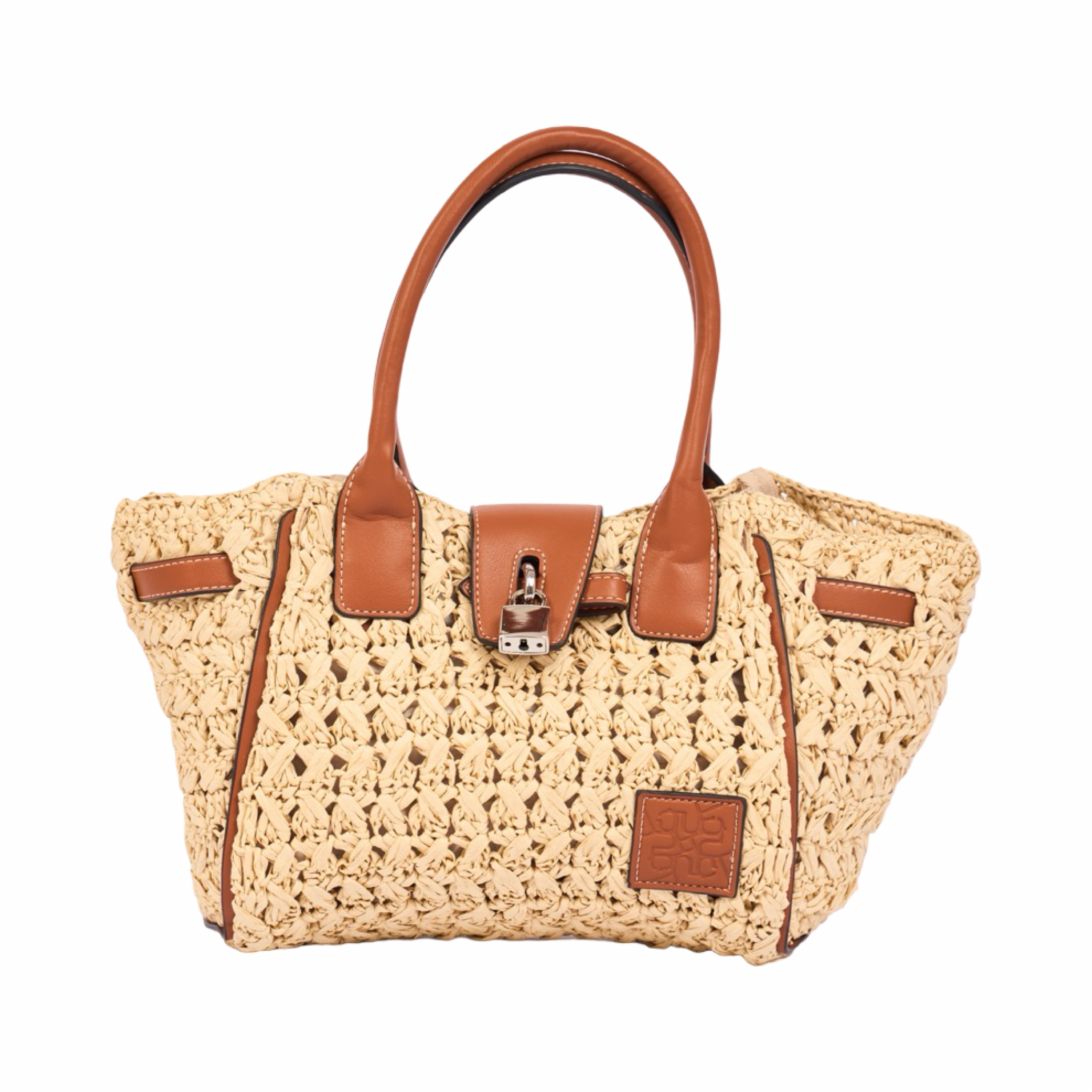 Everyday Earth – Straw Mini Satchel Bag S – Brown
