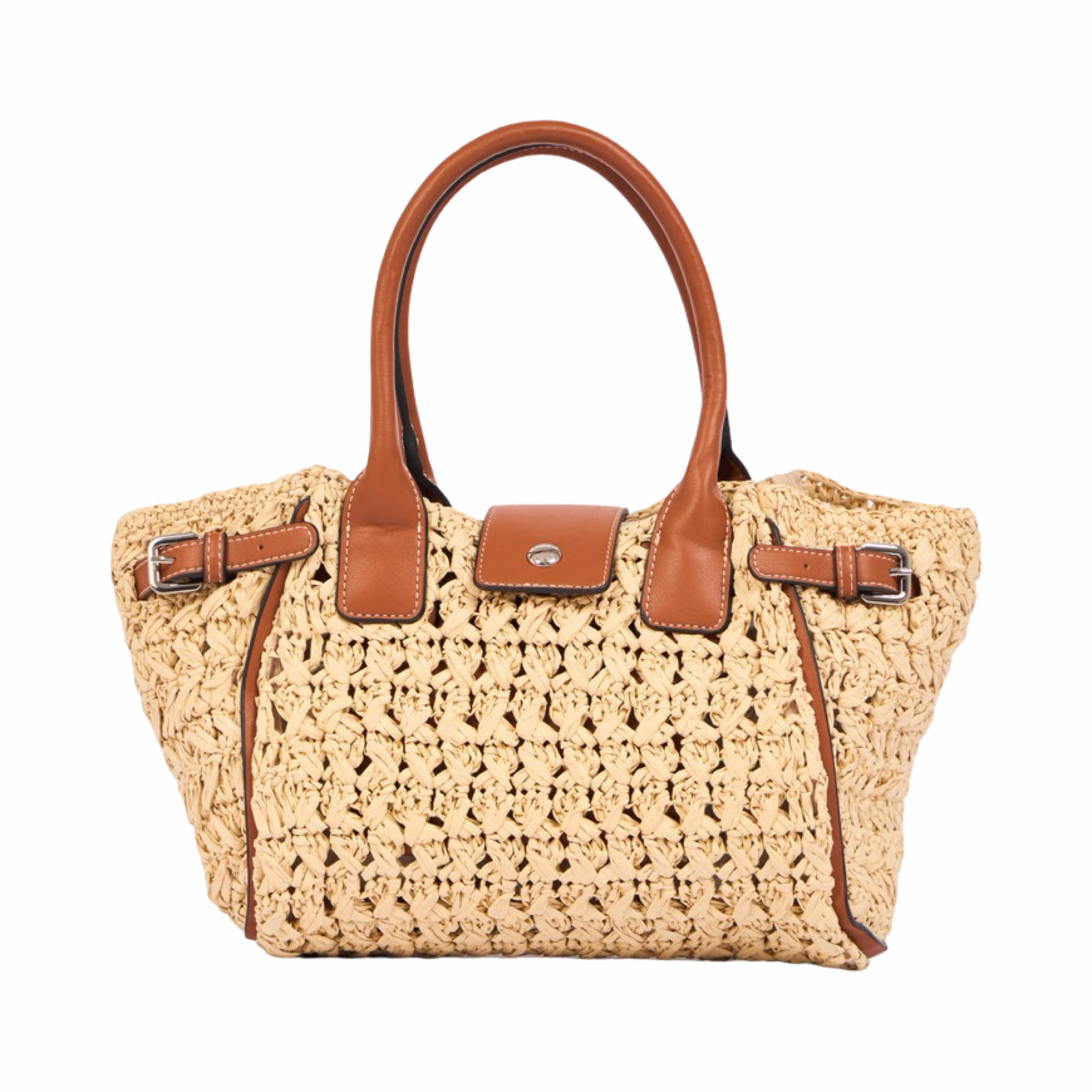 Everyday Earth – Straw Mini Satchel Bag S – Brown