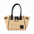 Everyday Earth – Straw Mini Satchel Bag S – Black