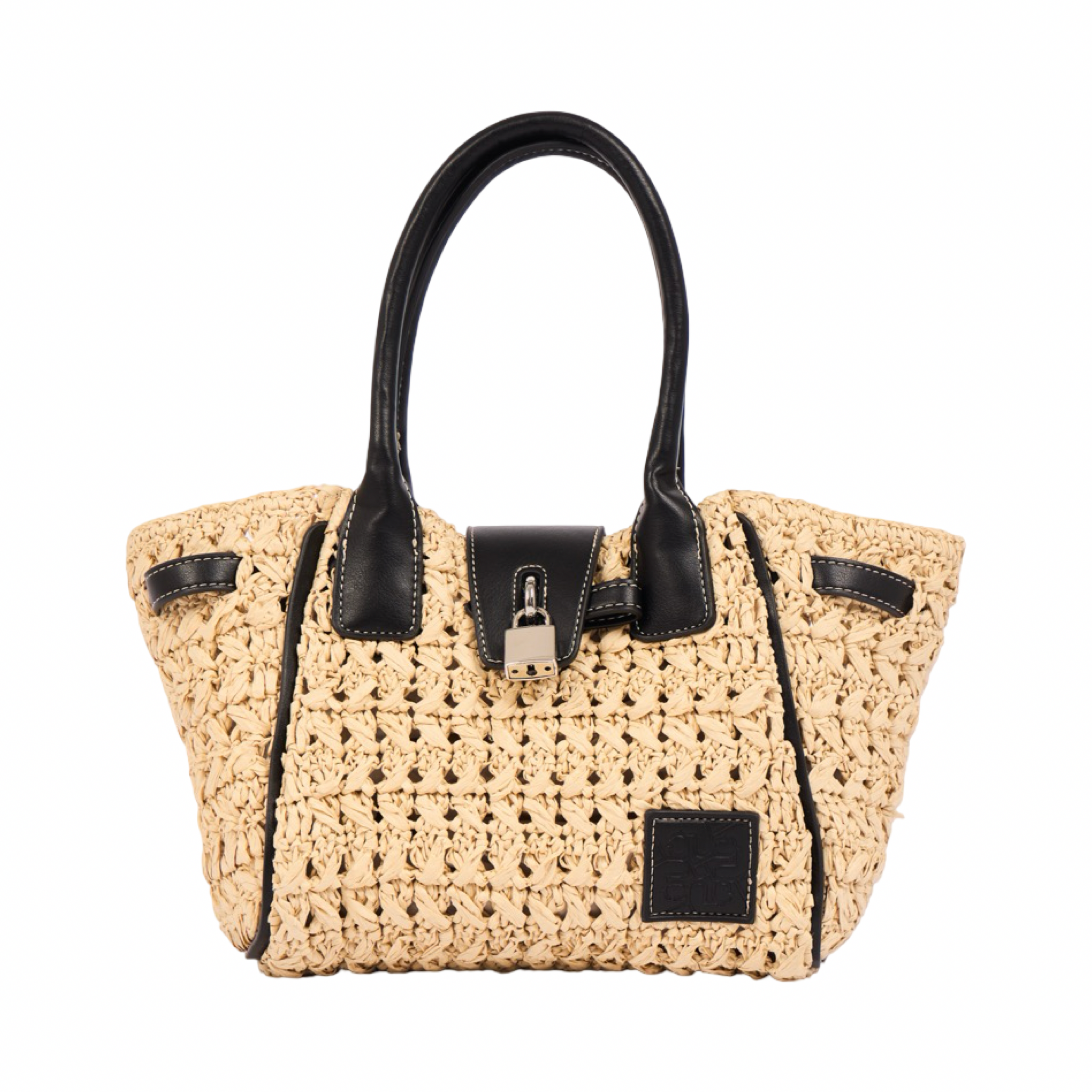 Everyday Earth – Straw Mini Satchel Bag S – Black