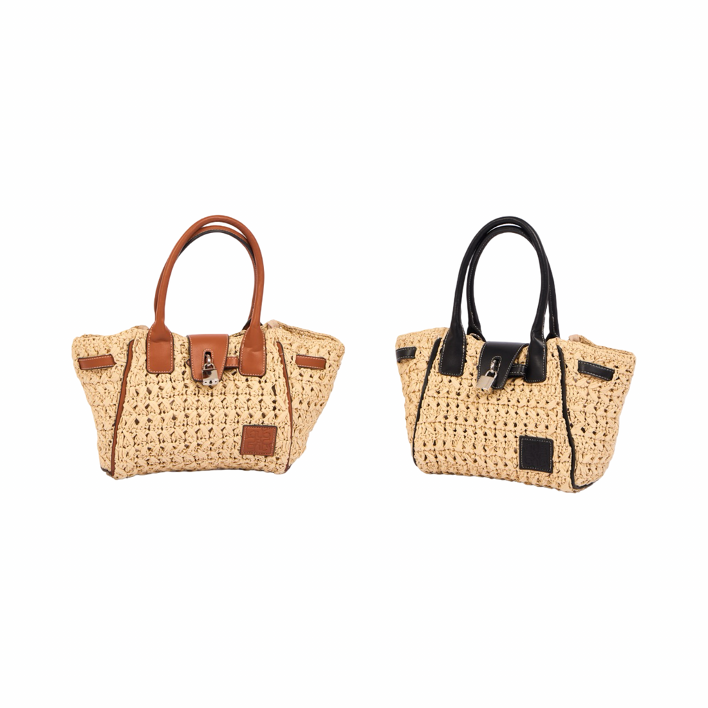 Everyday Earth – Straw Mini Satchel Bag S – Brown
