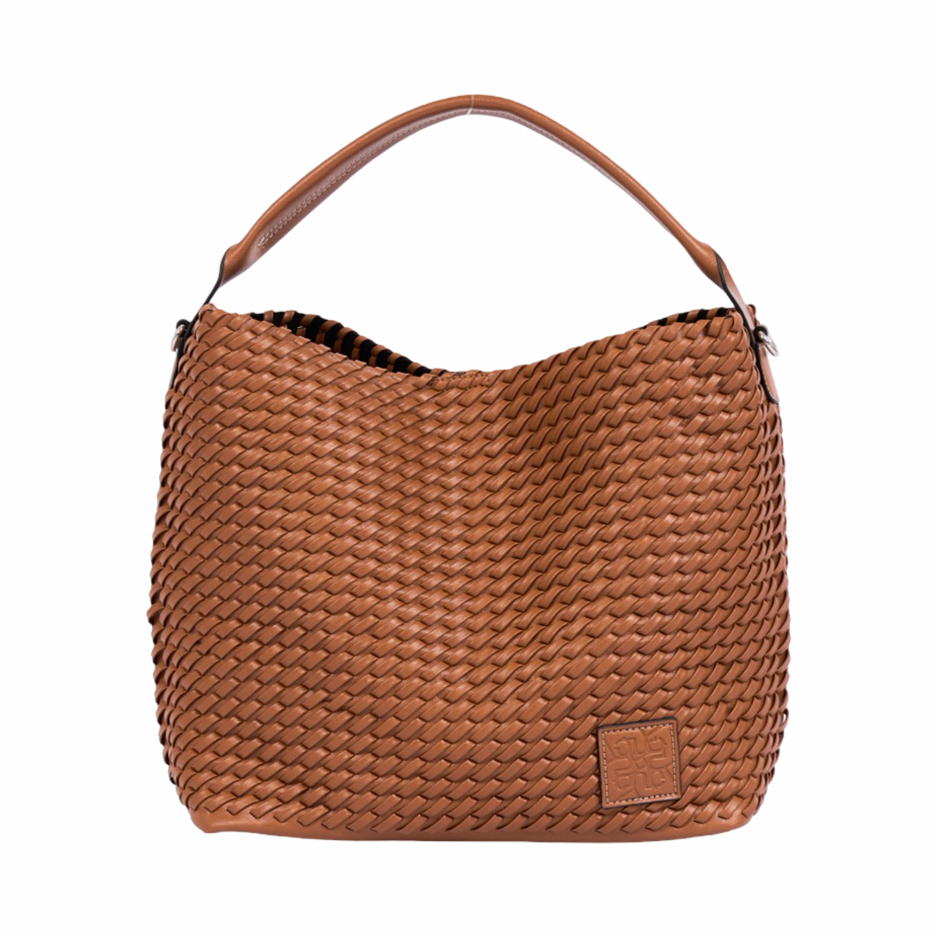 Woven Tote Bag L – Brown