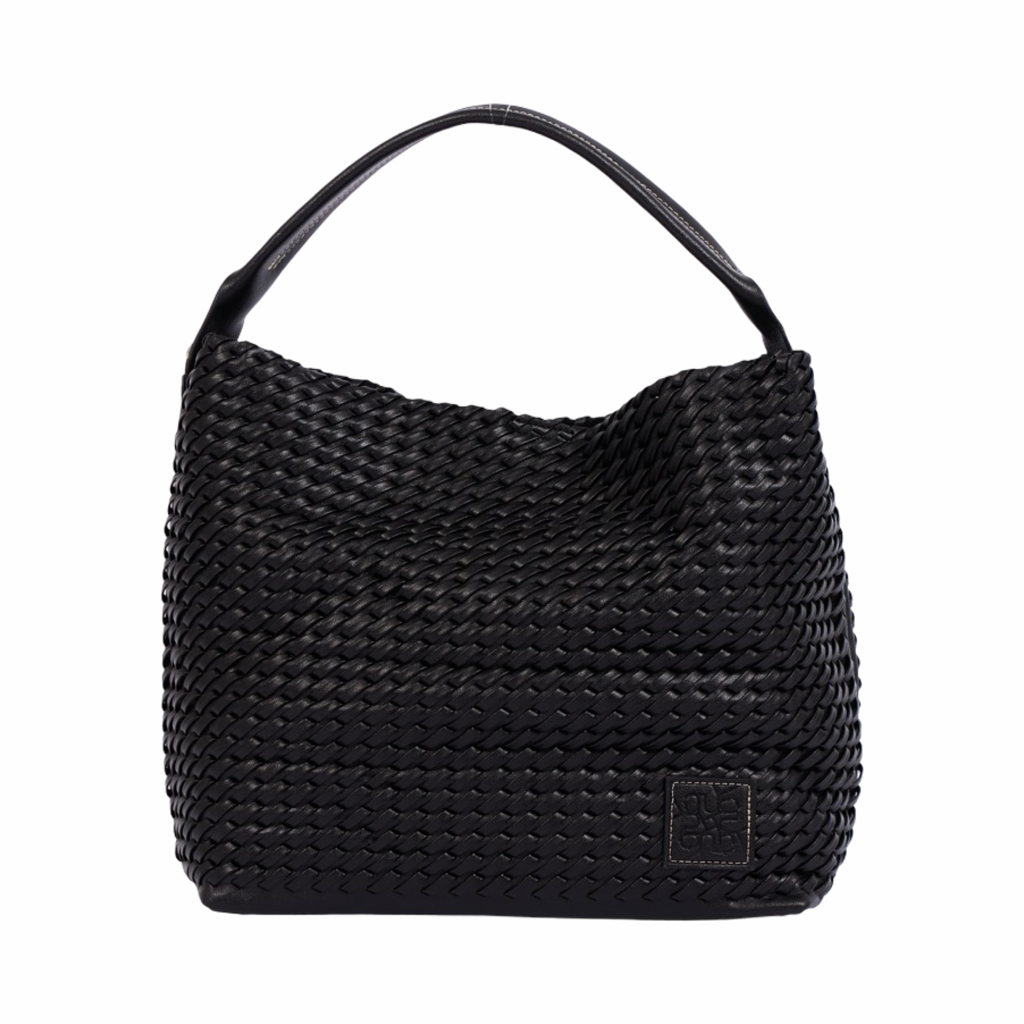 Woven Tote Bag L – Black