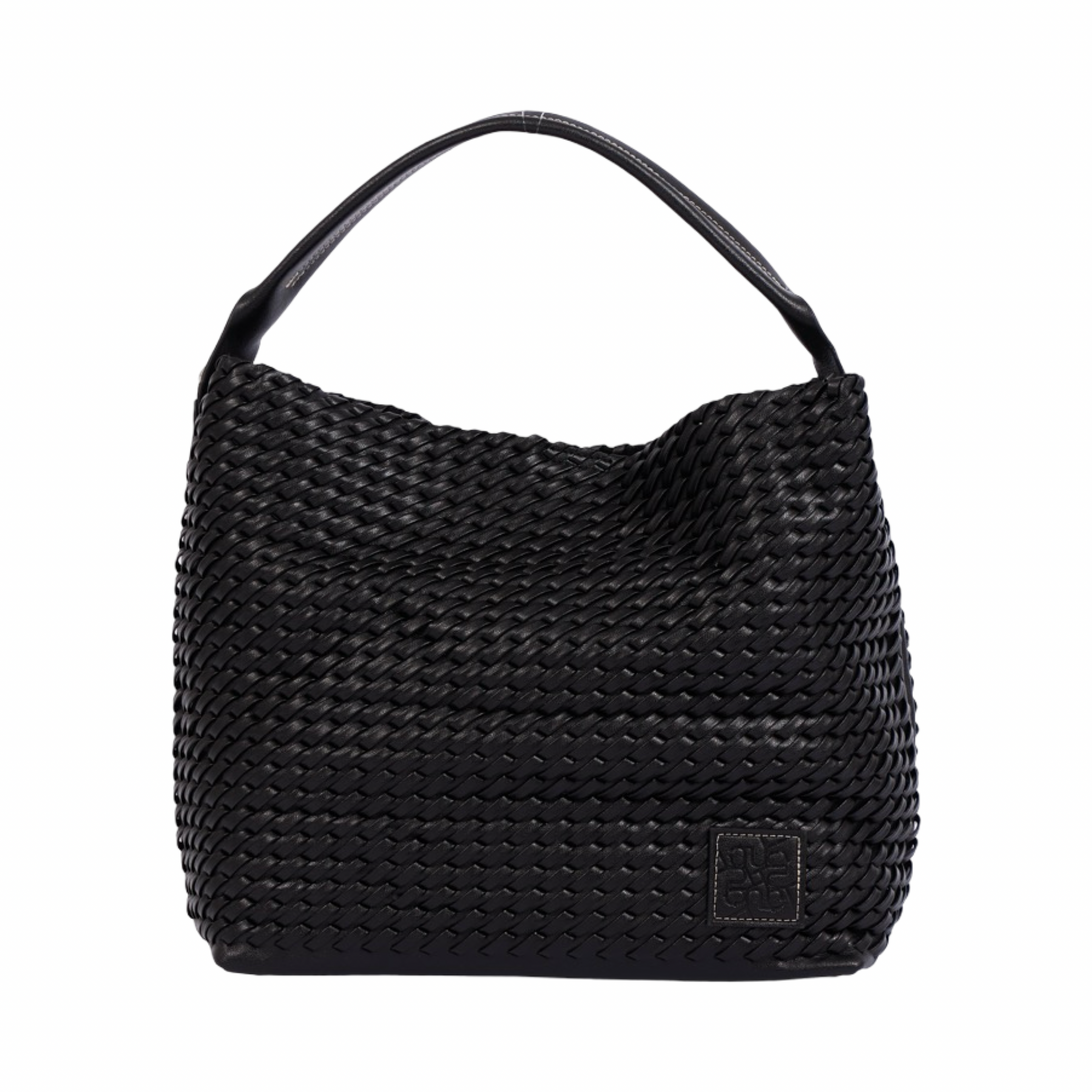 Woven Tote Bag L – Black