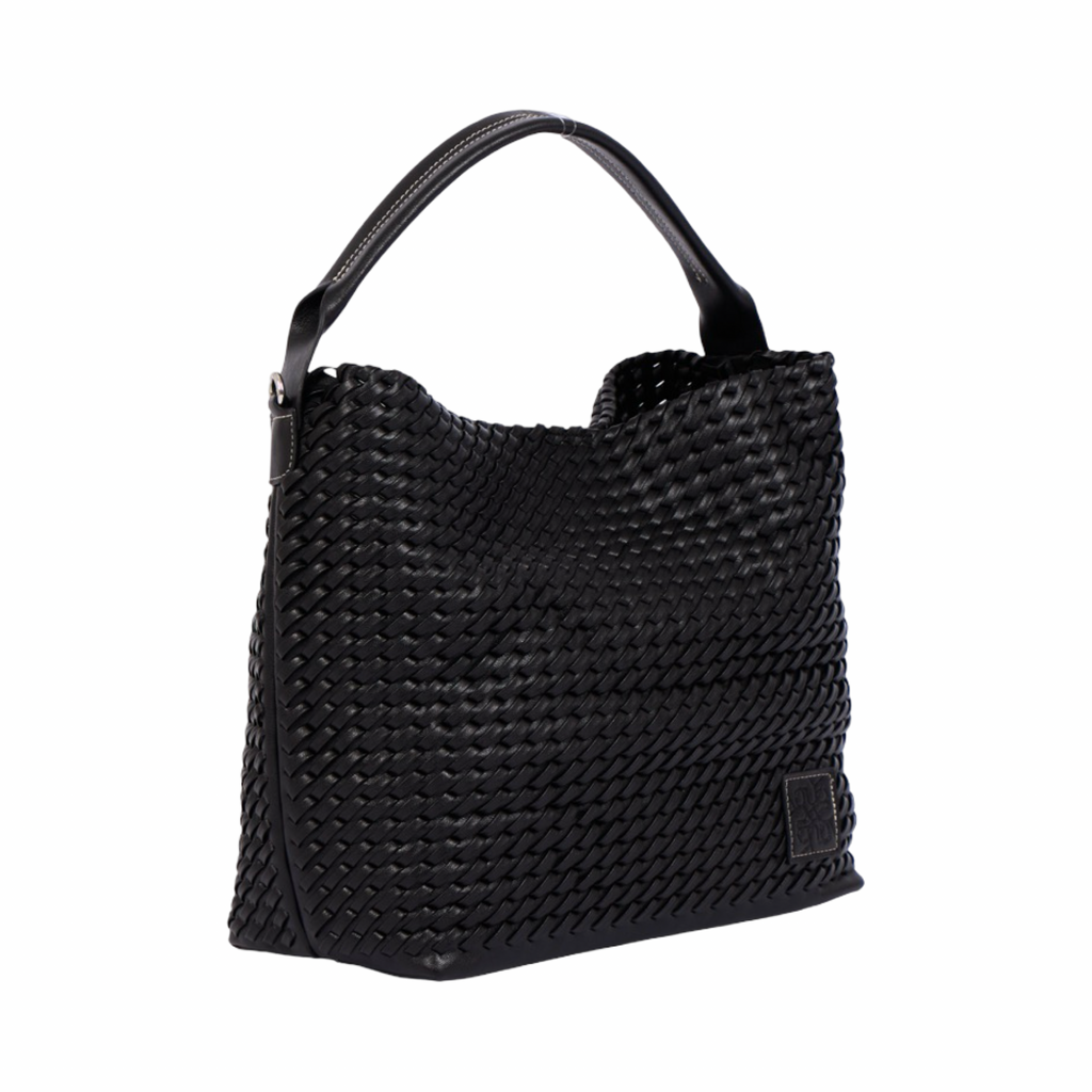 Woven Tote Bag L – Black