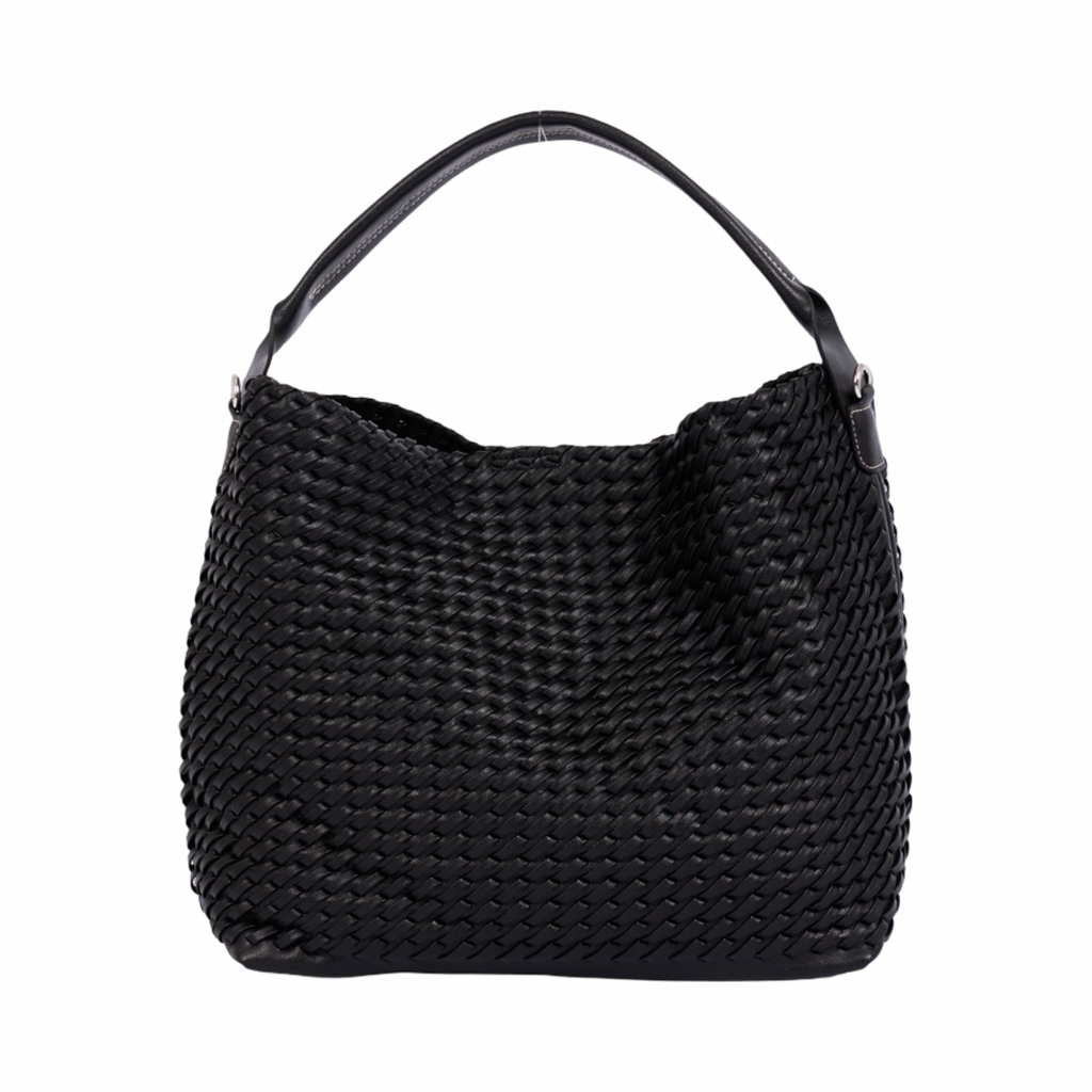 Woven Tote Bag L – Black