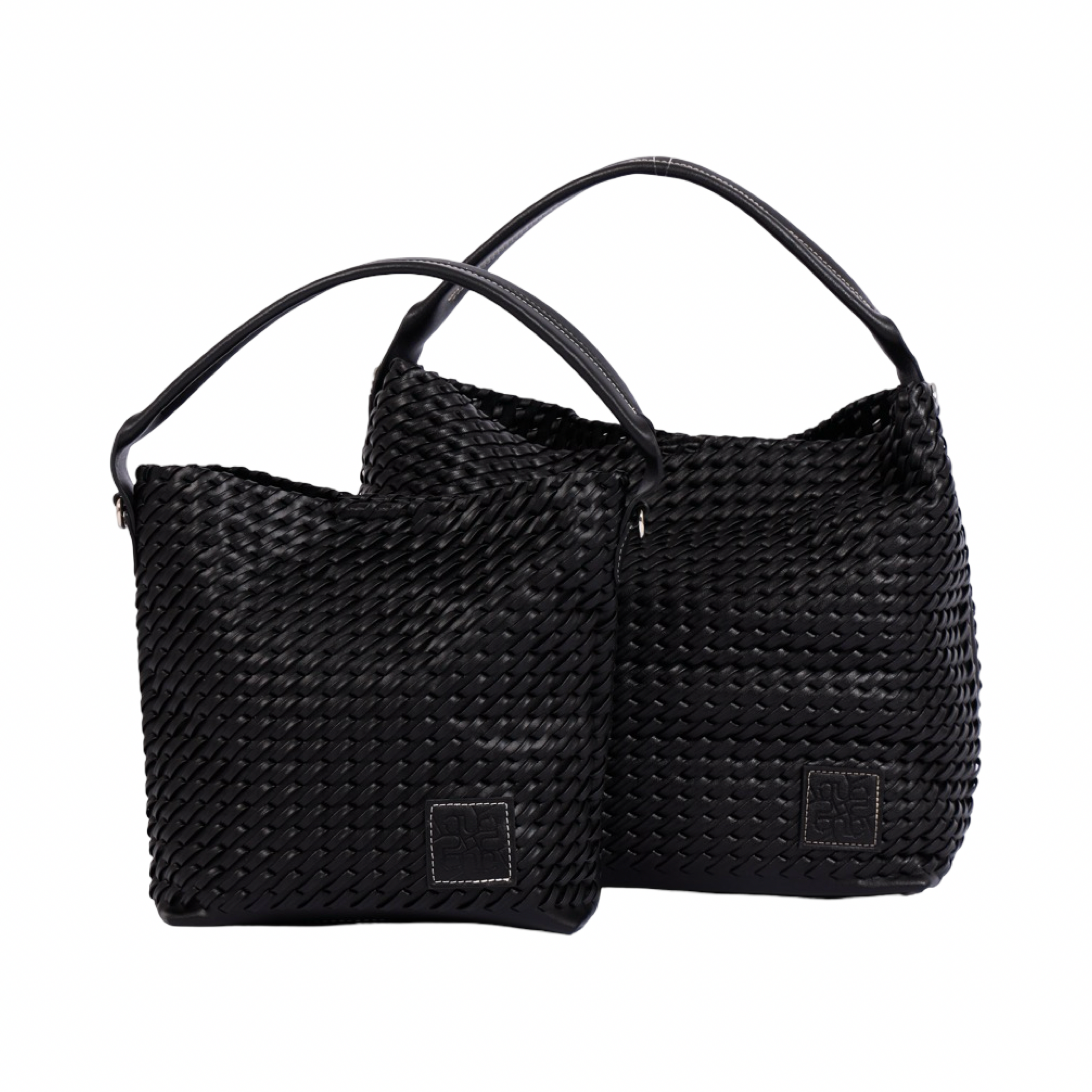 Woven Tote Bag L – Black