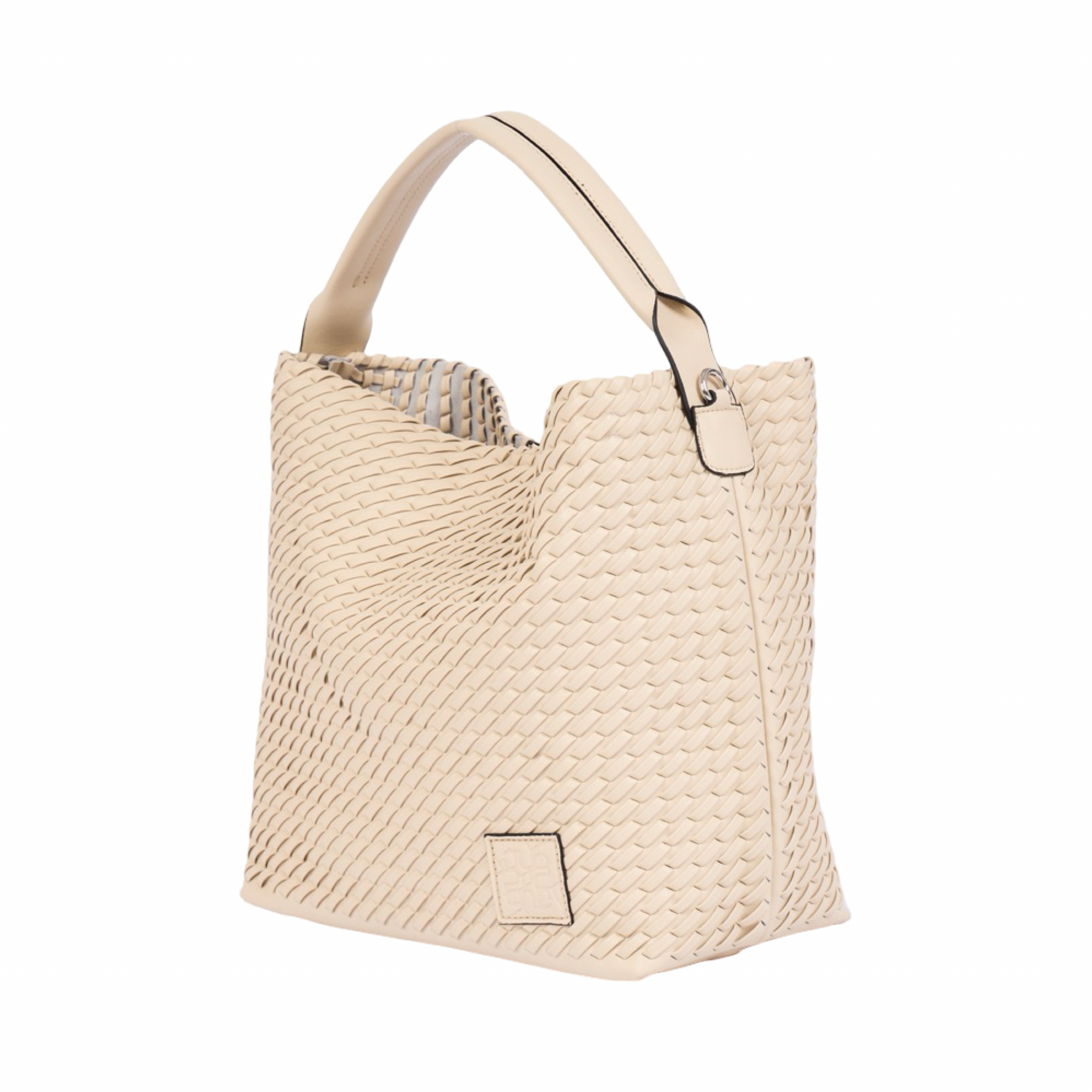 Woven Tote Bag L – Beige