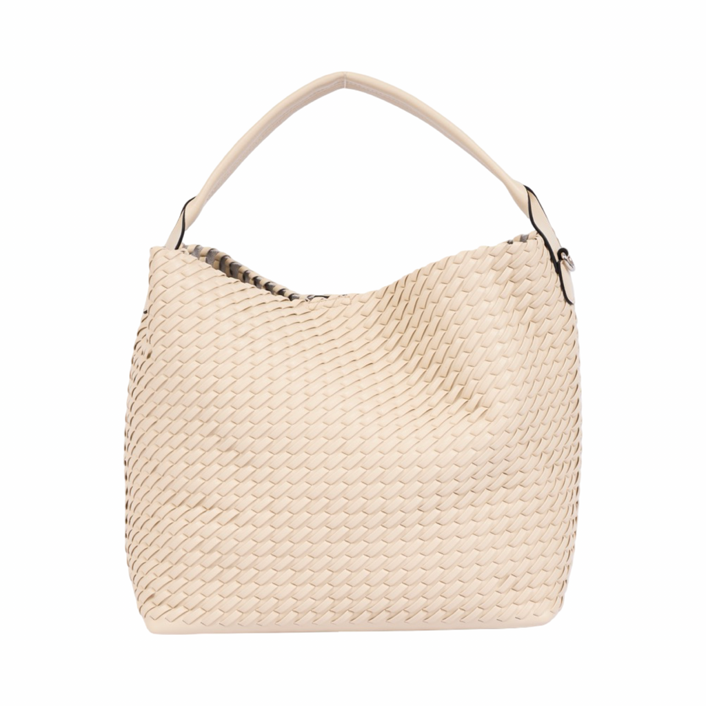 Woven Tote Bag L – Beige