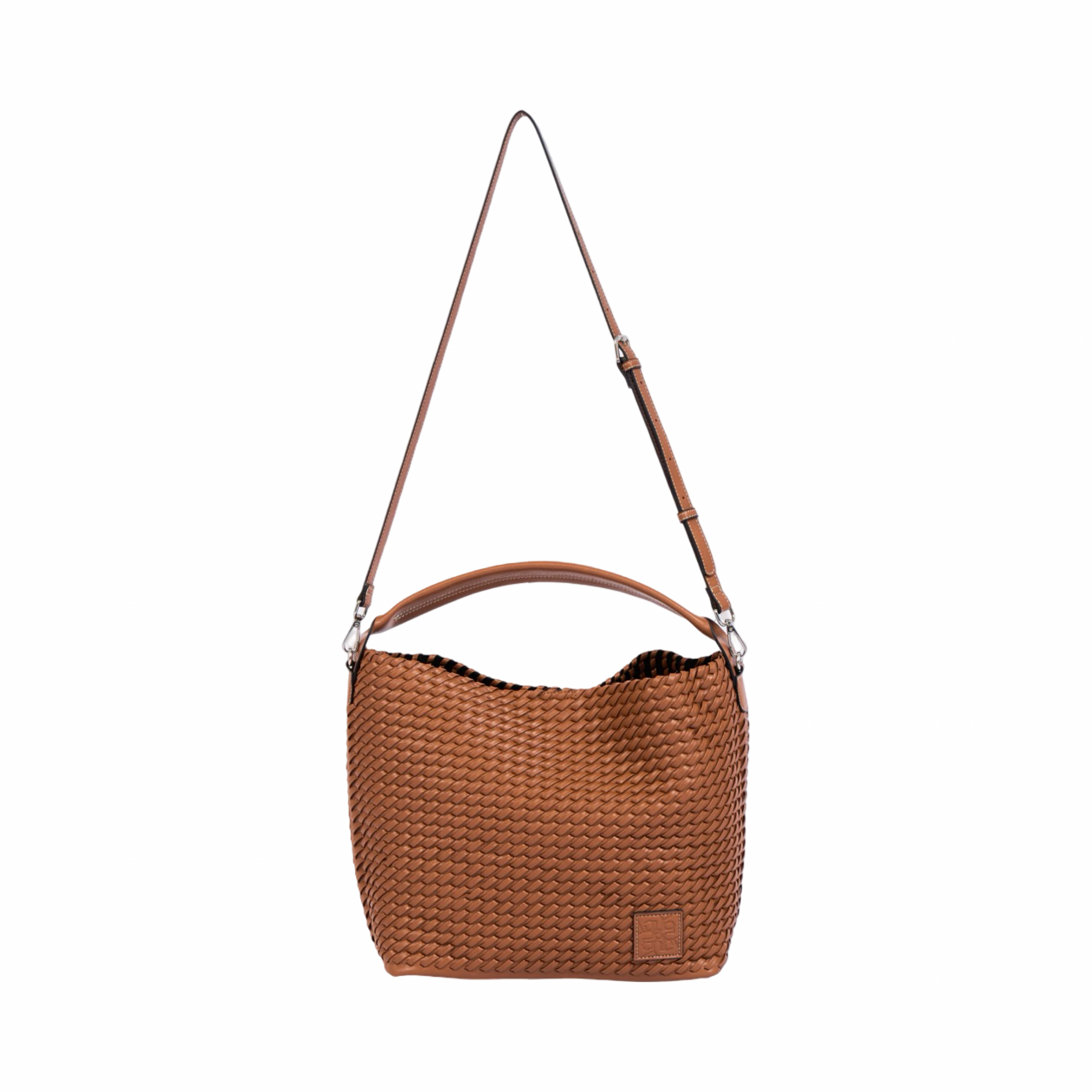 Woven Tote Bag L – Brown