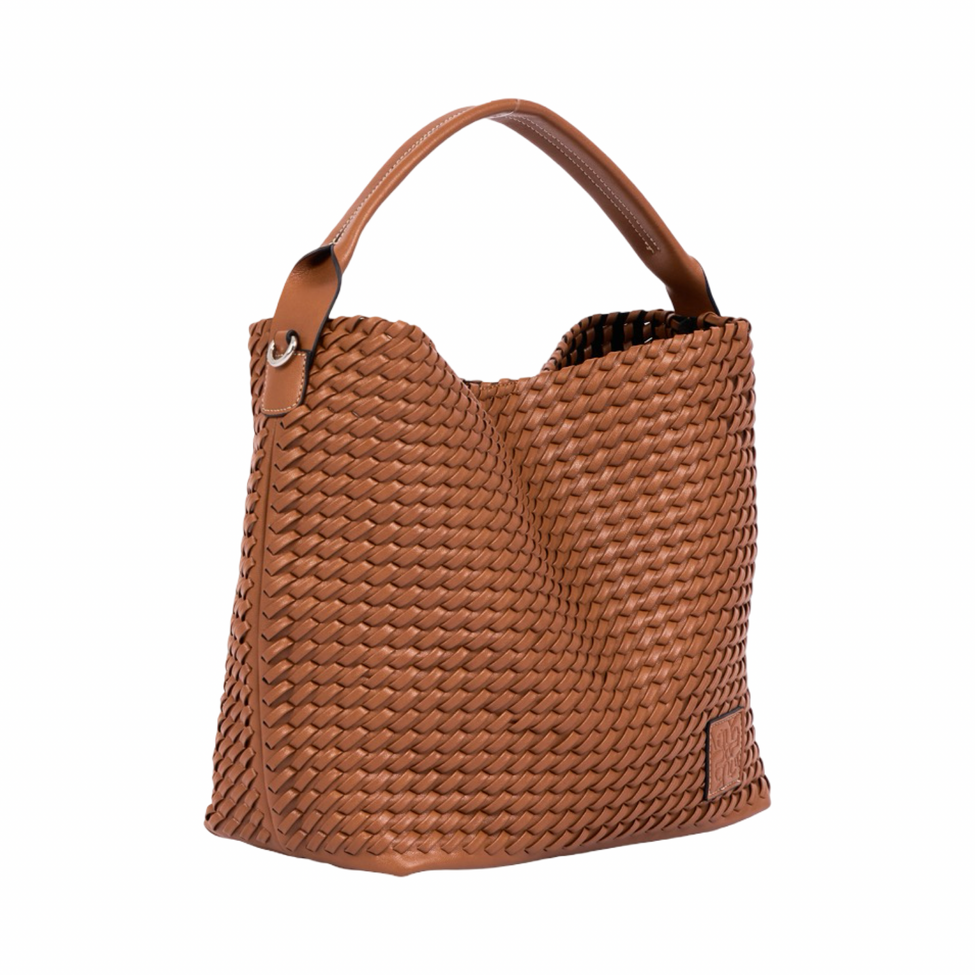Woven Tote Bag L – Brown