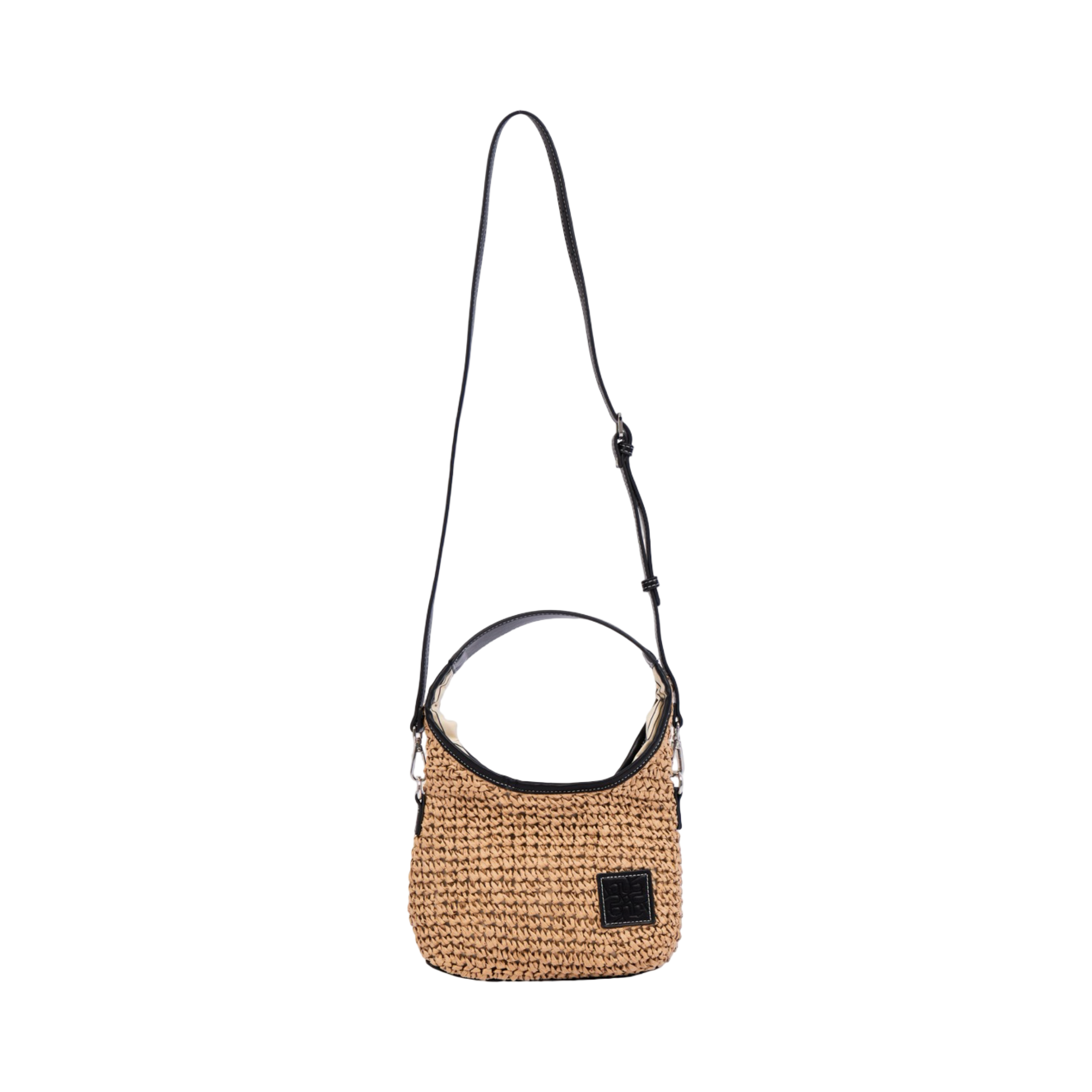 Everyday Earth – Straw Hobo Tote Bag M – Black