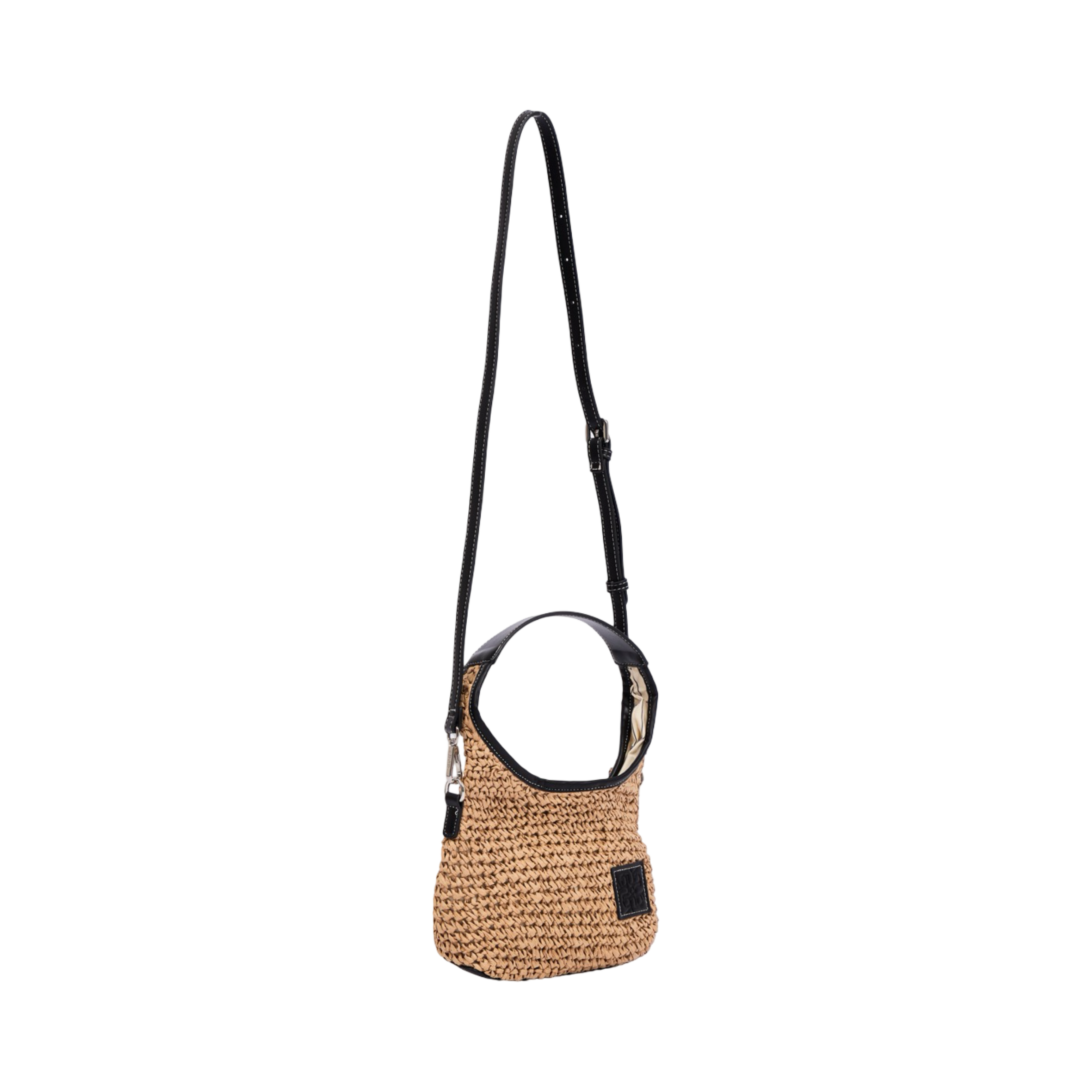 Everyday Earth – Straw Hobo Tote Bag M – Black