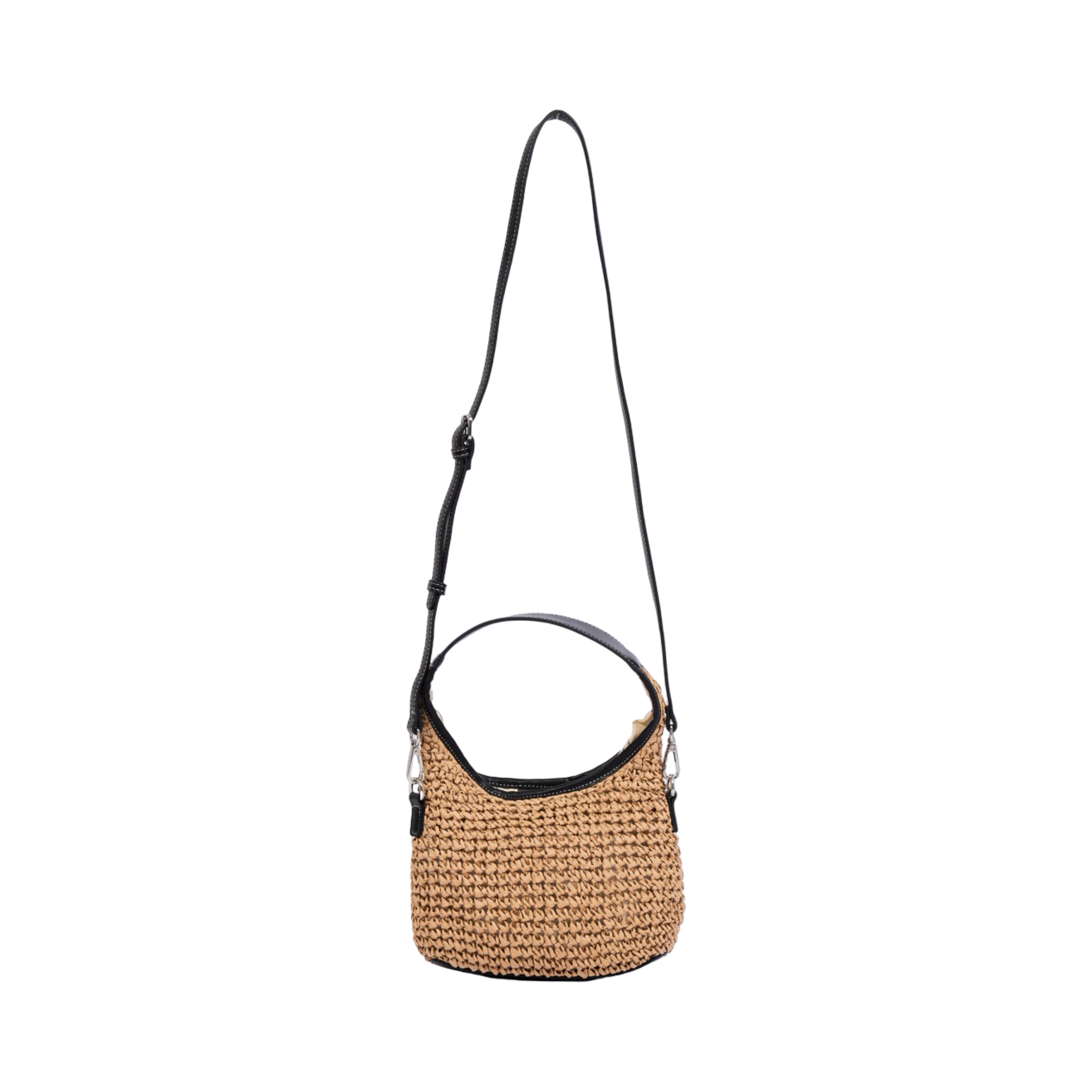 Everyday Earth – Straw Hobo Tote Bag M – Black
