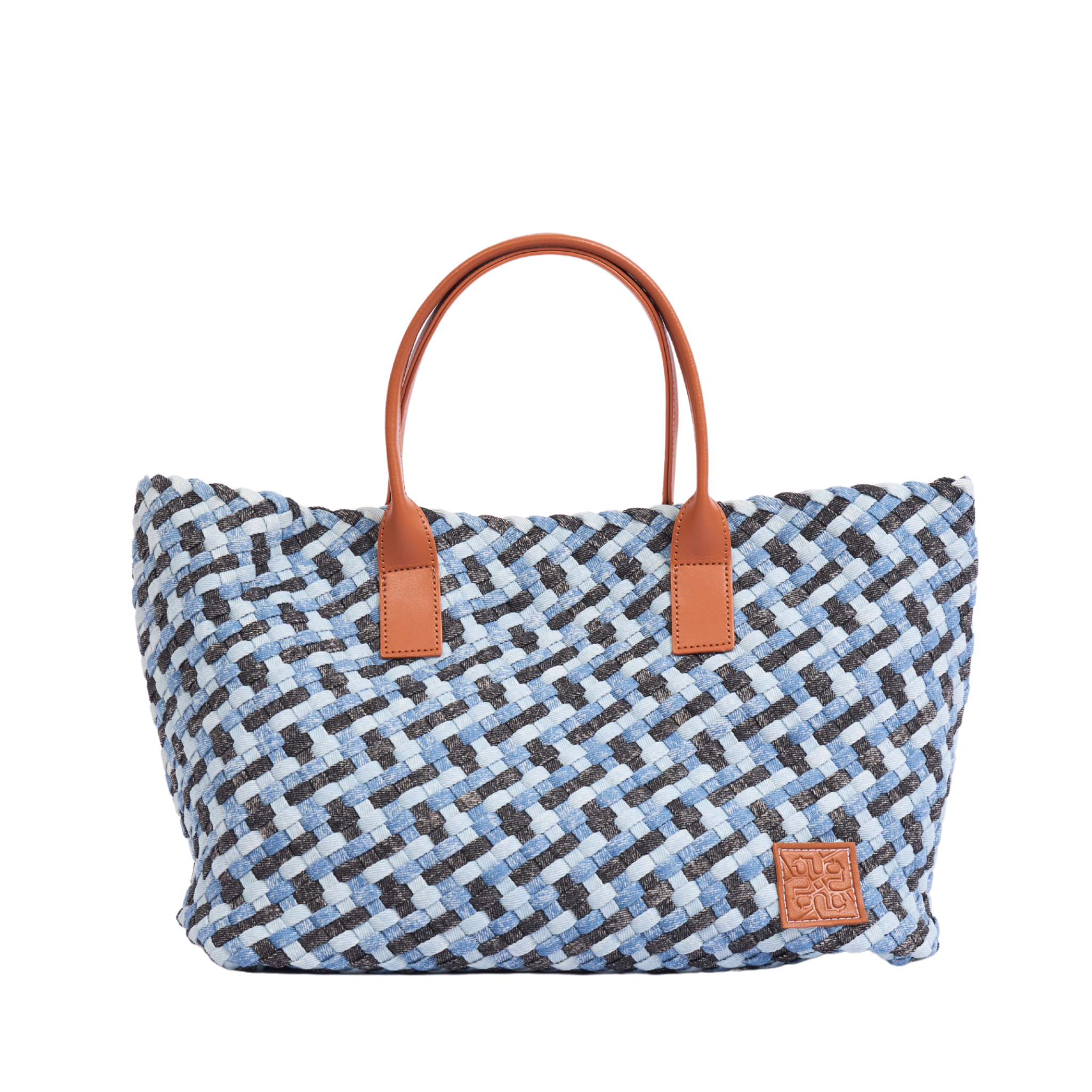 Signature Weave – Indigo Braided Tote Bag – Blue