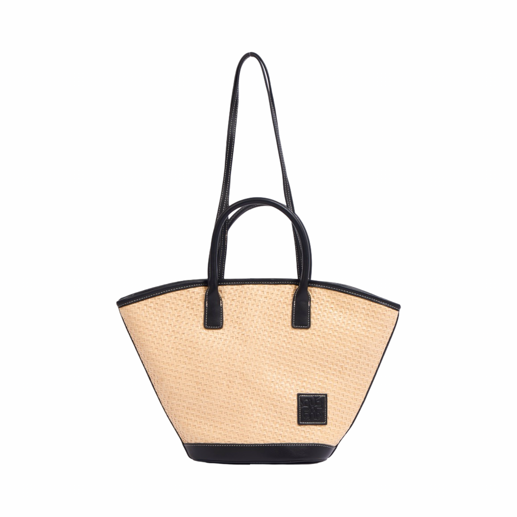 Artisan Vovage – Straw Shoulder Bag – Black