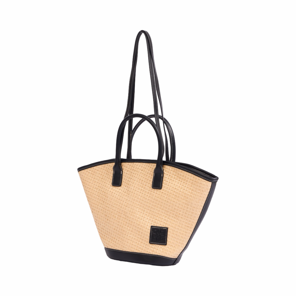 Artisan Vovage – Straw Shoulder Bag – Black