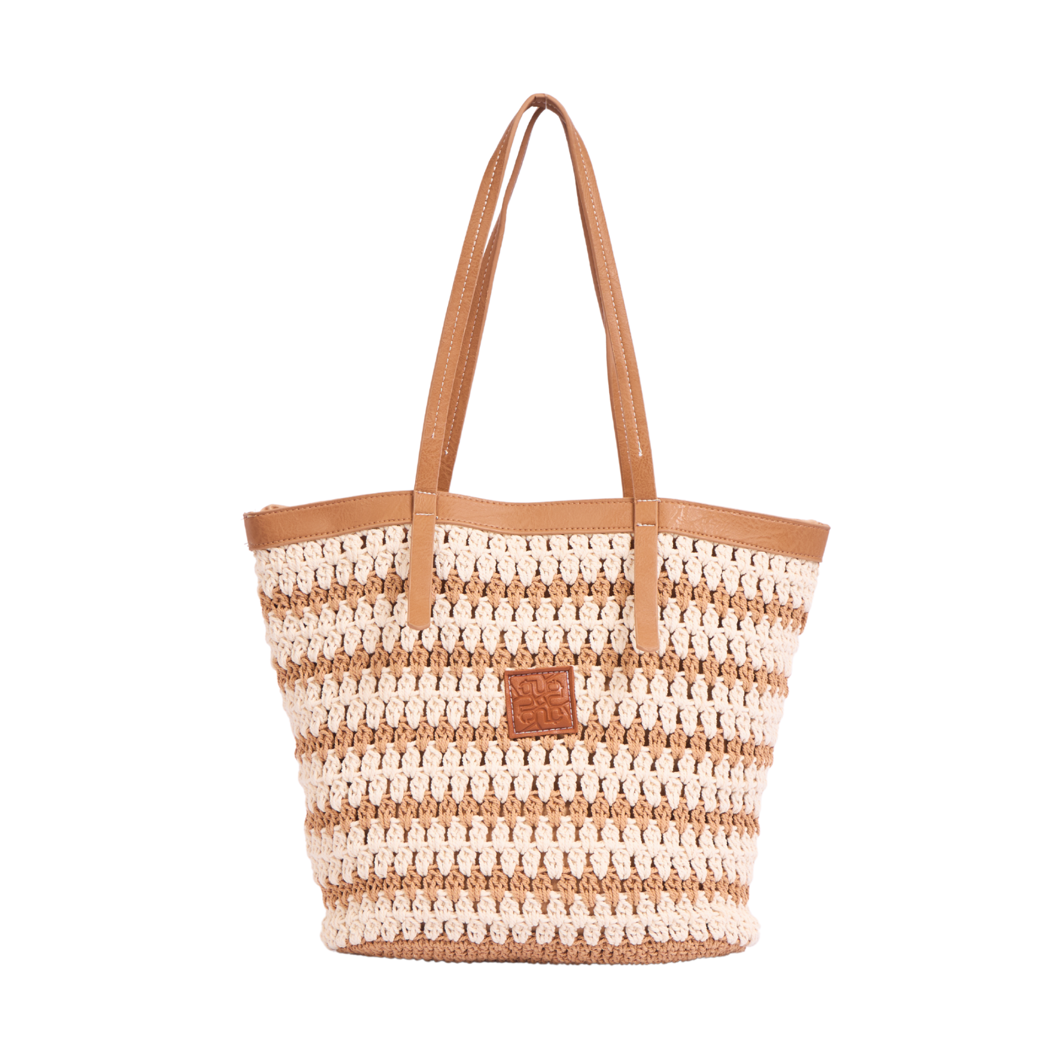 Everyday Earth – Striped Tote Bag – Brown