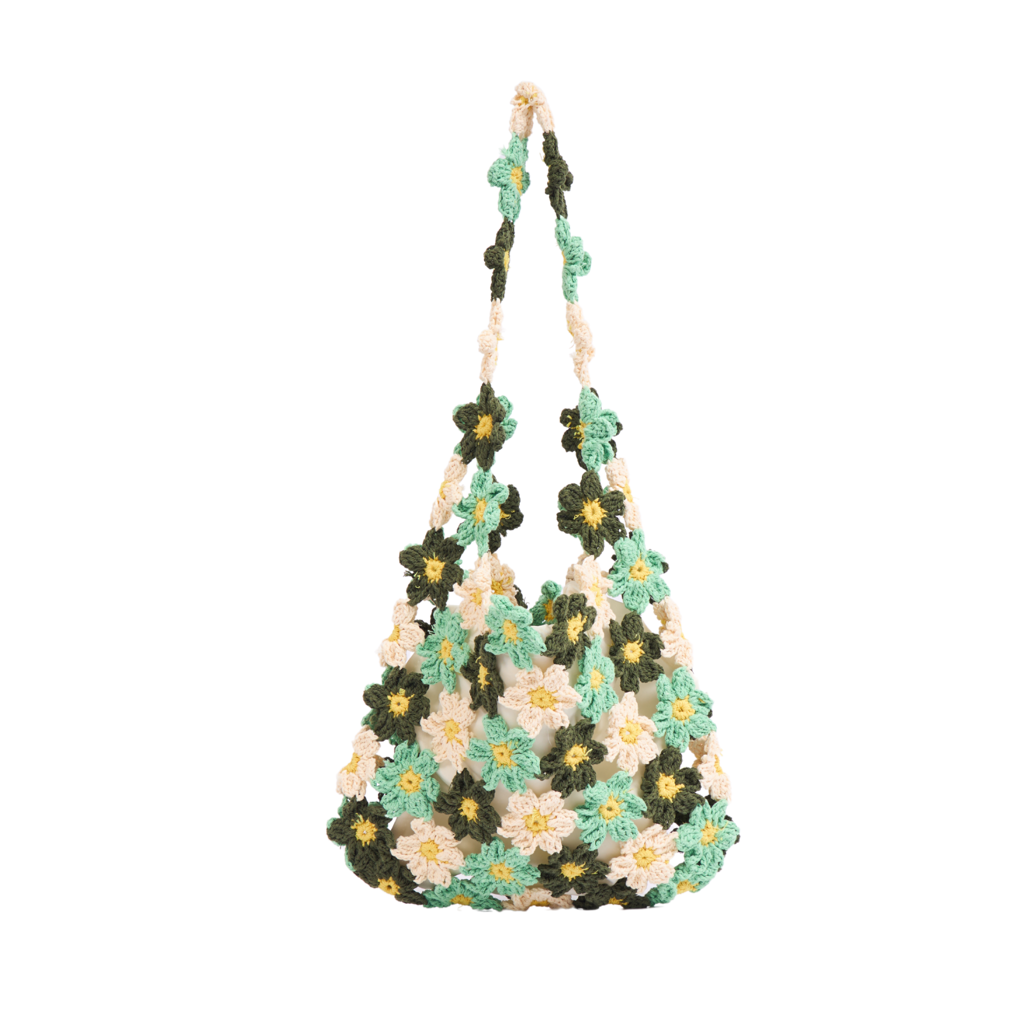 Everyday Earth – Floral Knit Mini Tote – Green