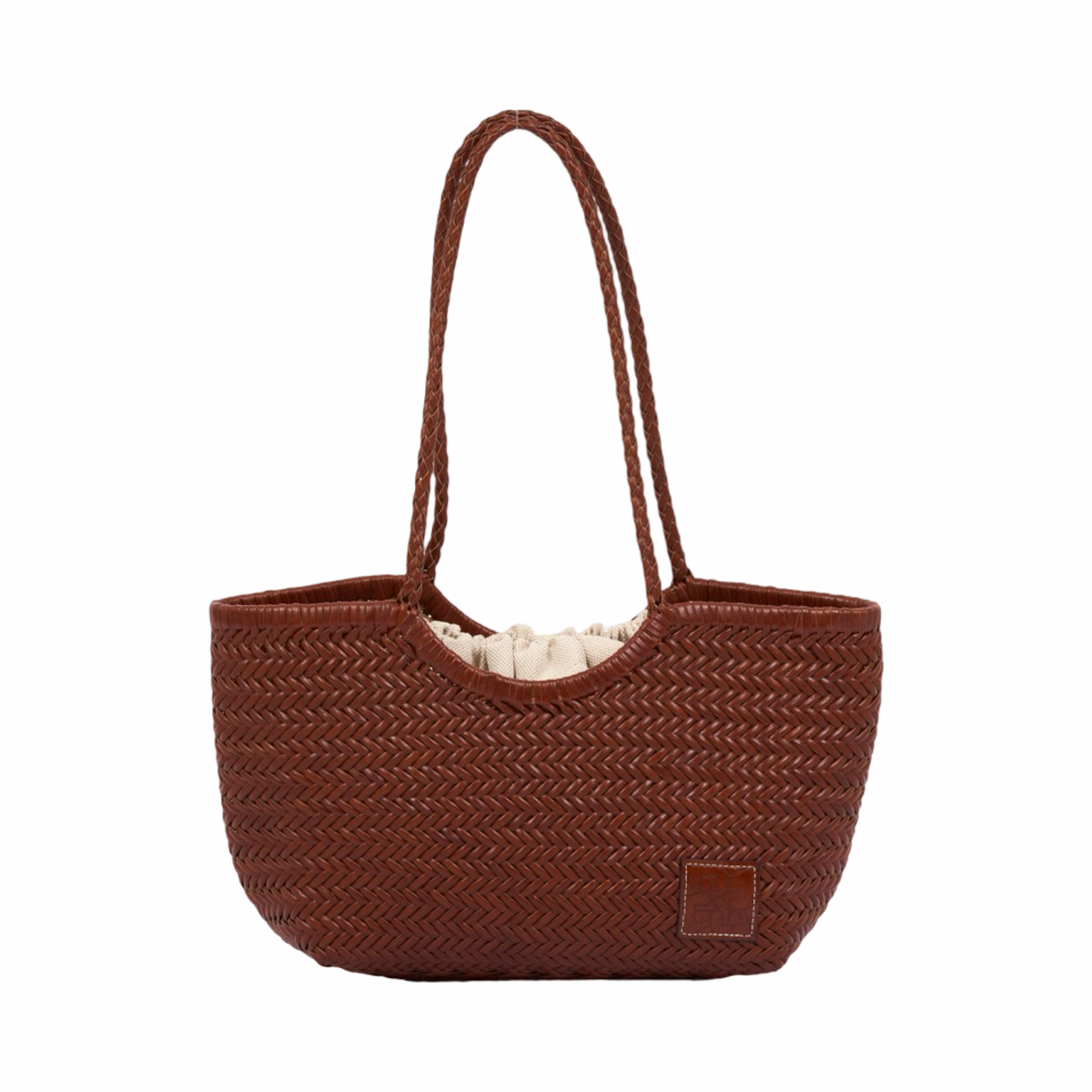 Artisan Leather – Woven Leather Tote Bag M – Brown