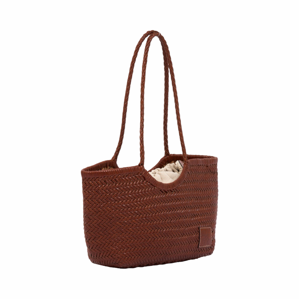 Artisan Leather – Woven Leather Tote Bag M – Brown