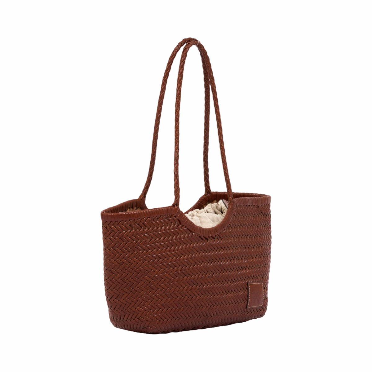 Artisan Leather – Woven Leather Tote Bag M – Brown