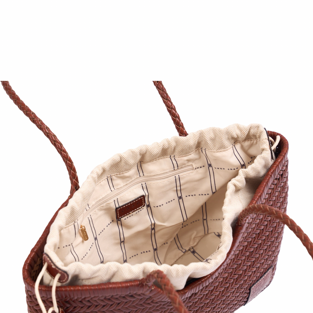 Artisan Leather – Woven Leather Tote Bag M – Brown