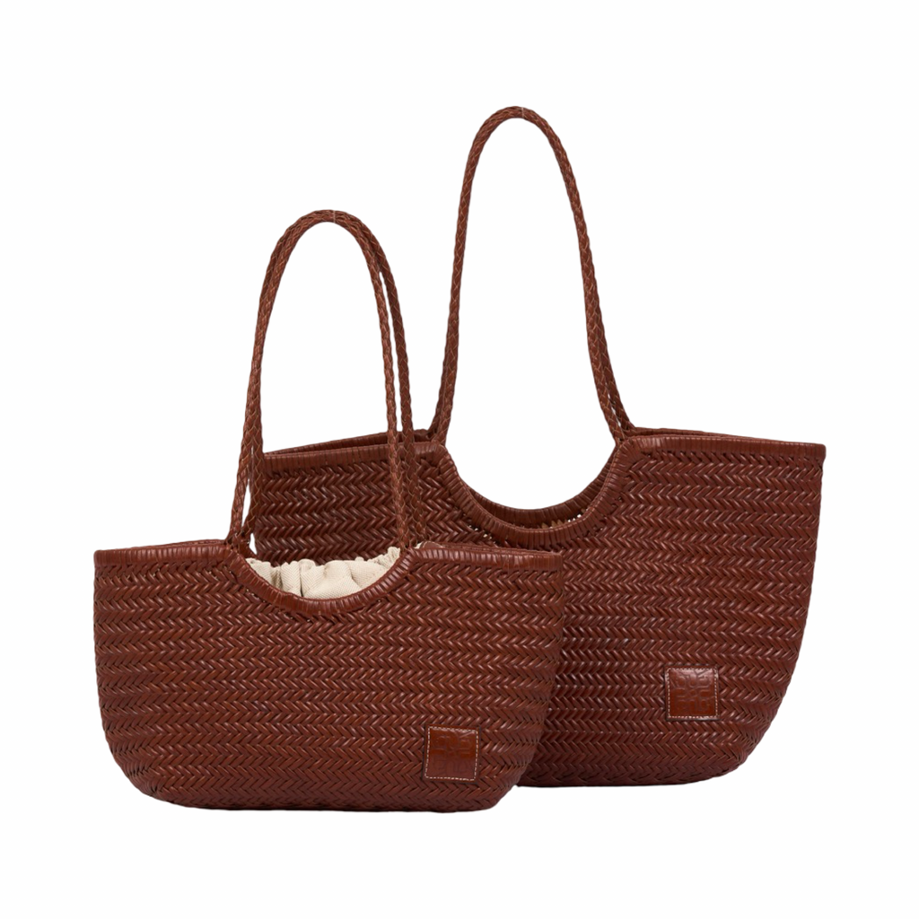 Artisan Leather – Woven Leather Tote Bag M – Brown