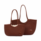 Artisan Leather – Woven Leather Tote Bag M – Brown