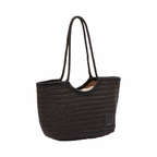 Artisan Leather – Woven Leather Tote Bag M – Black