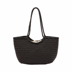 Artisan Leather – Woven Leather Tote Bag M – Black