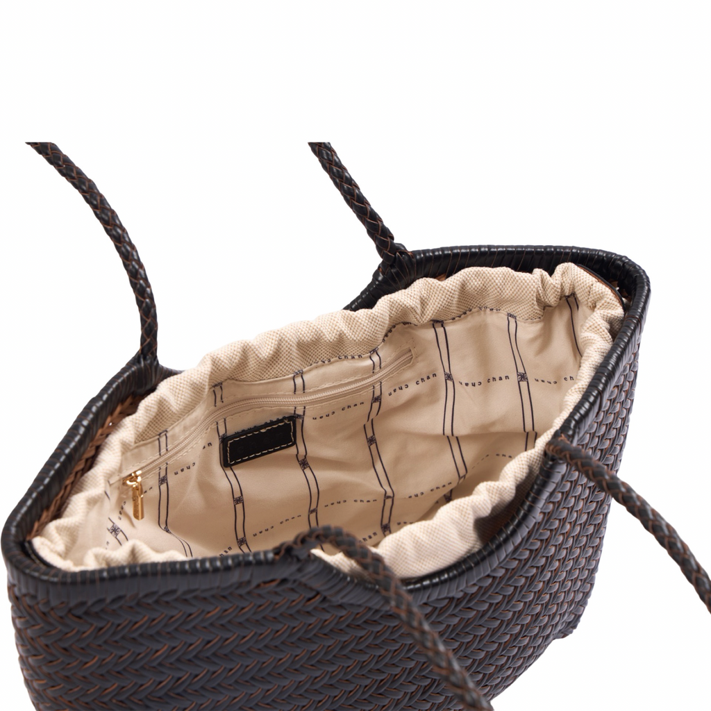 Artisan Leather – Woven Leather Tote Bag M – Black