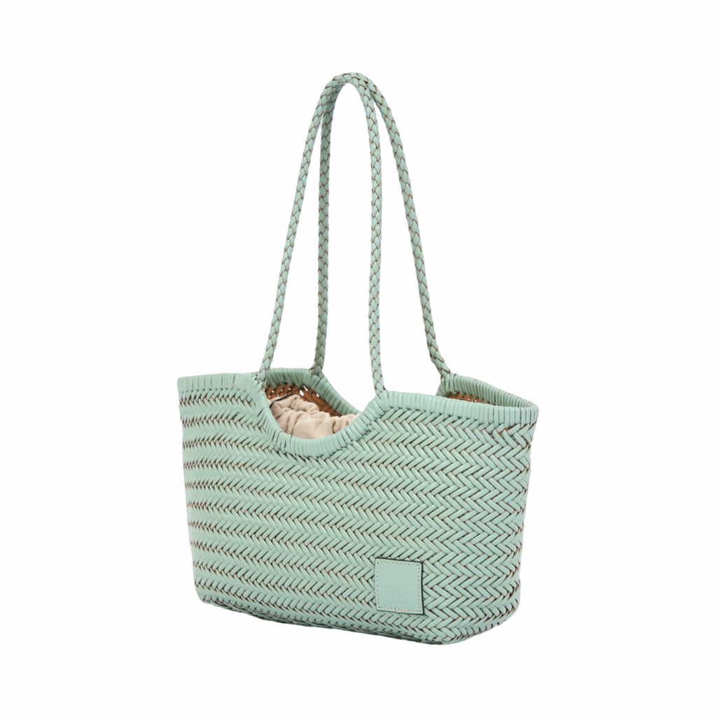 Artisan Leather – Woven Leather Tote Bag M – Blue