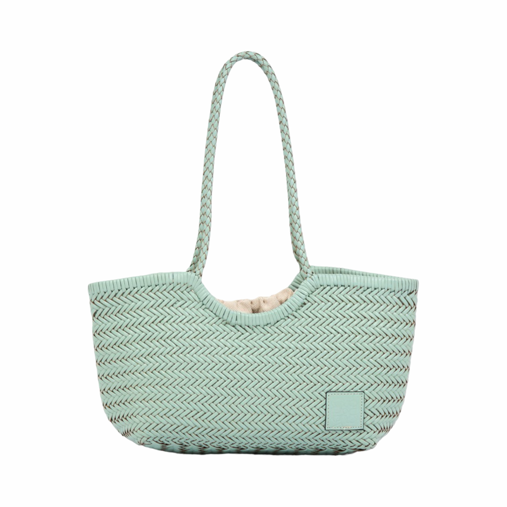 Artisan Leather – Woven Leather Tote Bag M – Blue