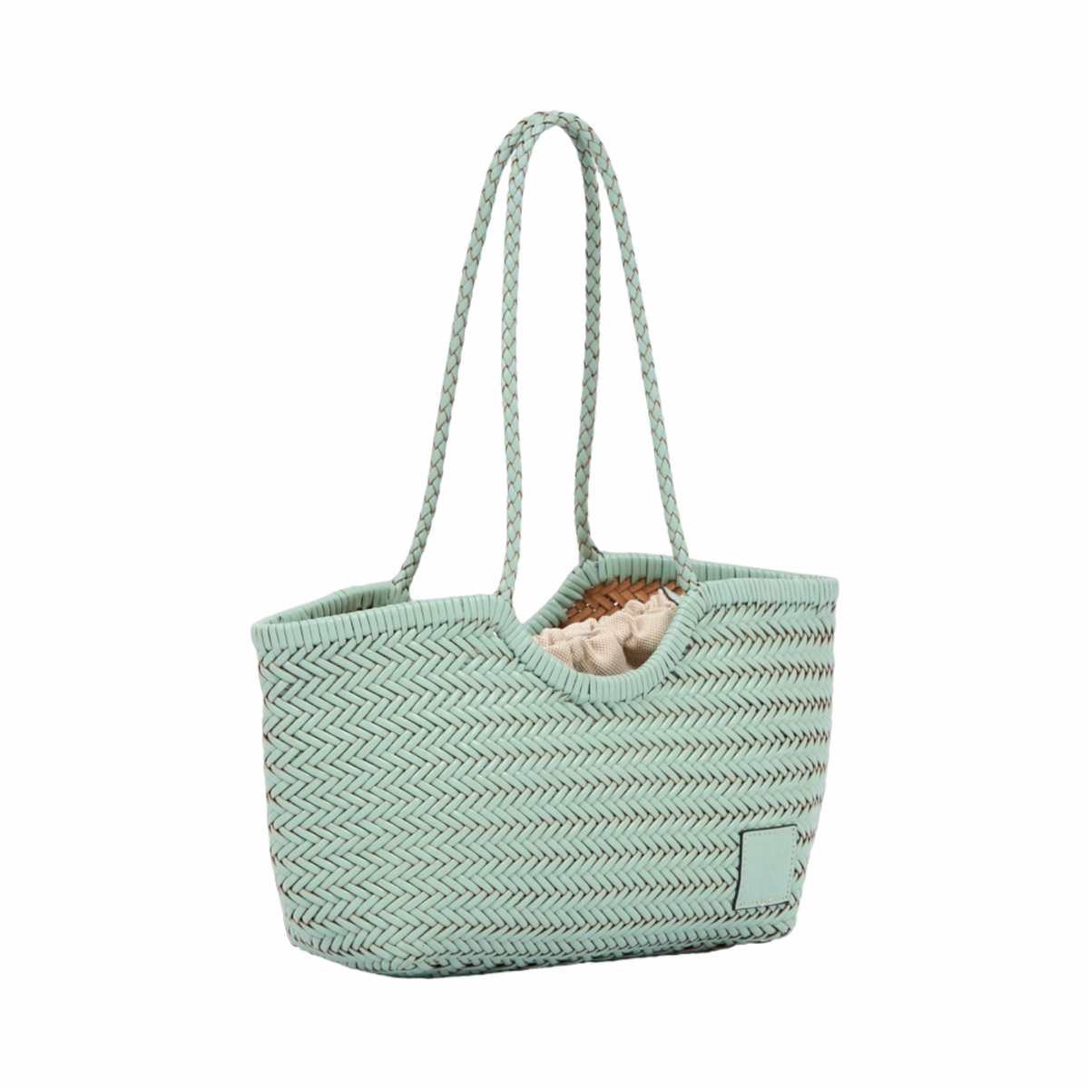 Artisan Leather – Woven Leather Tote Bag M – Blue