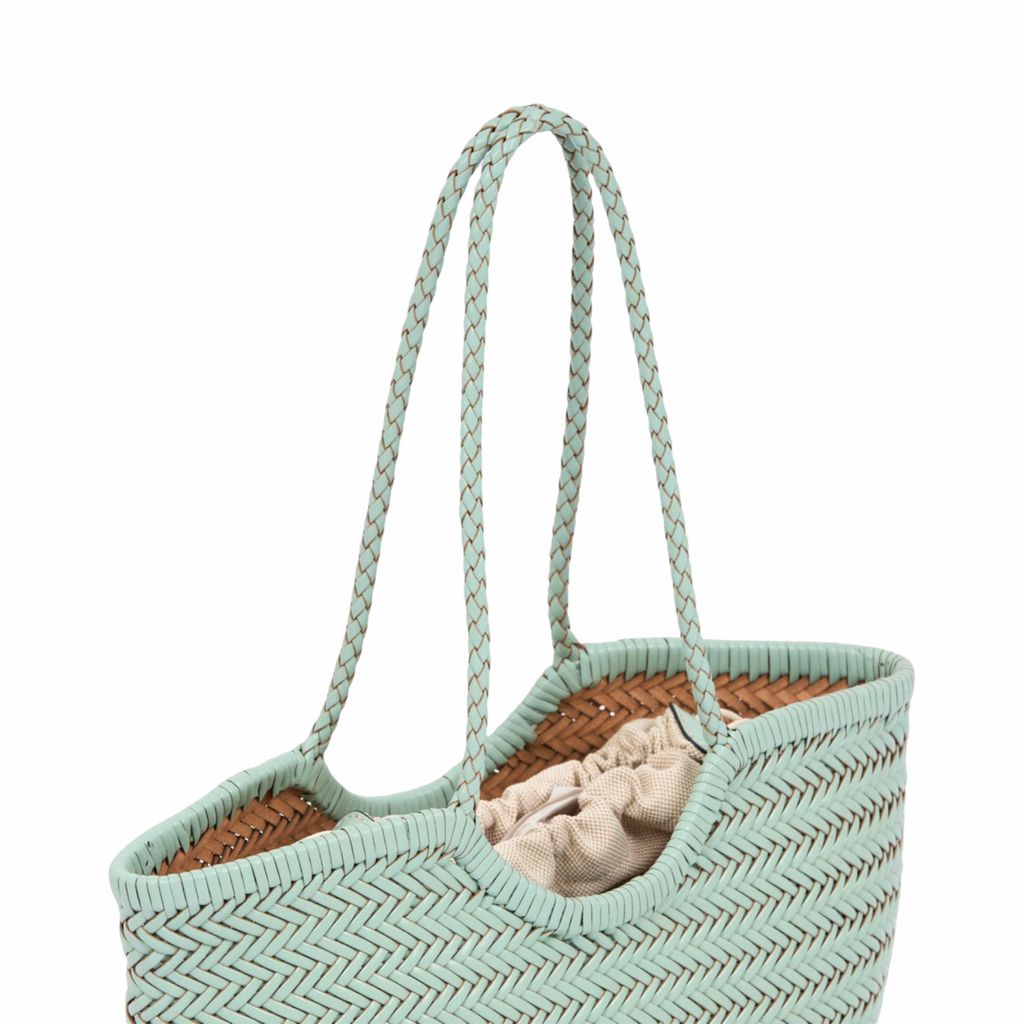 Artisan Leather – Woven Leather Tote Bag M – Blue