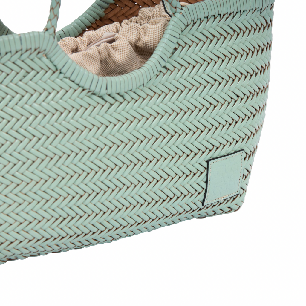 Artisan Leather – Woven Leather Tote Bag M – Blue