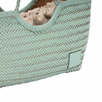 Artisan Leather – Woven Leather Tote Bag M – Blue