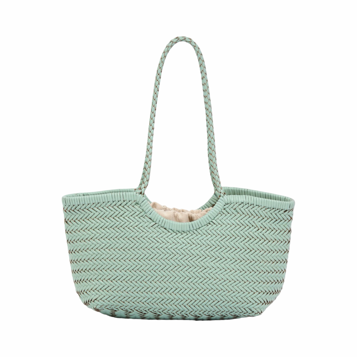 Artisan Leather – Woven Leather Tote Bag M – Blue
