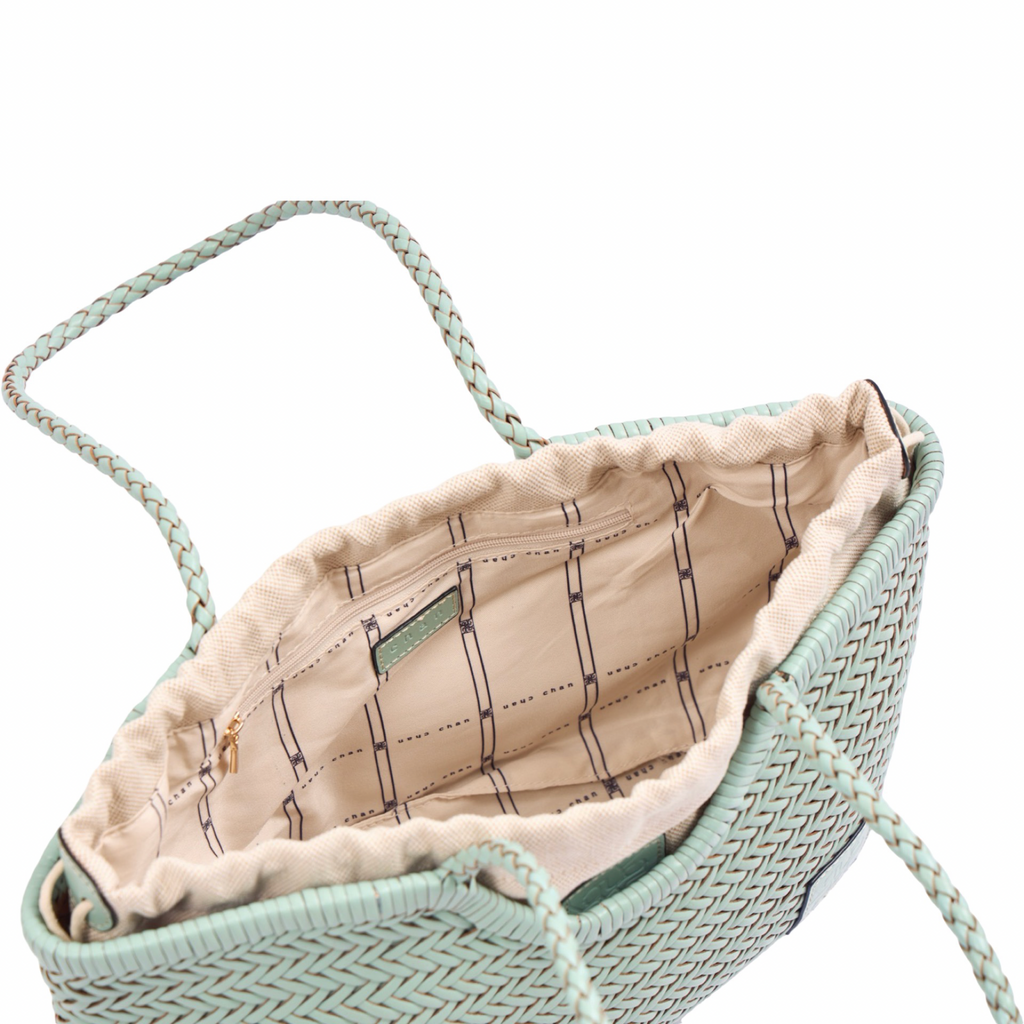 Artisan Leather – Woven Leather Tote Bag M – Blue