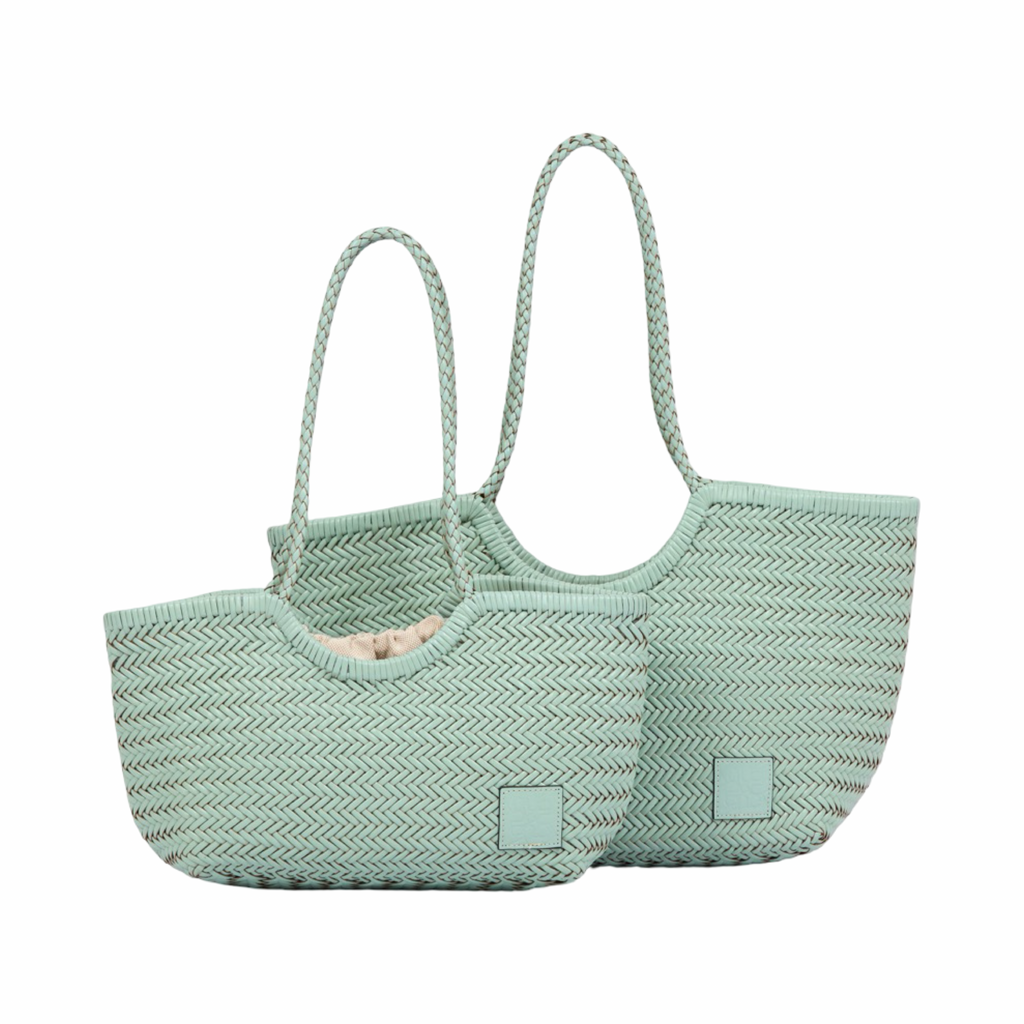 Artisan Leather – Woven Leather Tote Bag M – Blue