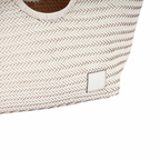 Artisan Leather – Woven Leather Tote Bag L – White